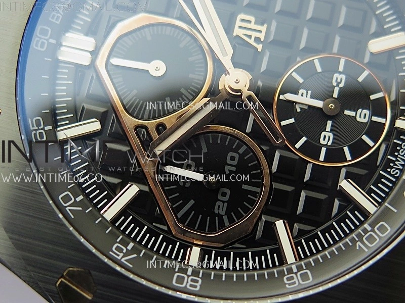 Royal Oak Offshore 44mm Black Ceramic TKF 1:1 Best Edition Black RG Dial on Black Rubber Strap A3126