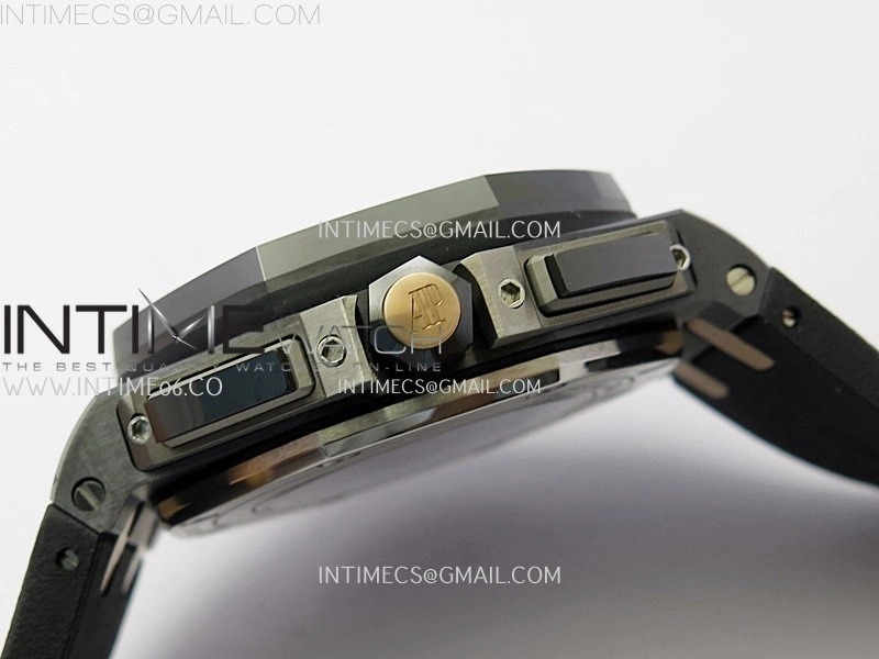 Royal Oak Offshore 44mm Black Ceramic TKF 1:1 Best Edition Black RG Dial on Black Rubber Strap A3126