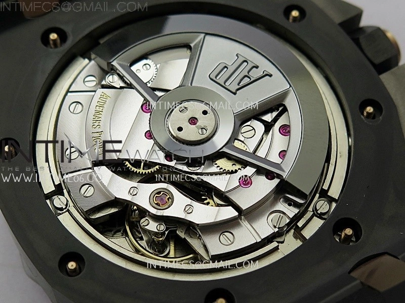 Royal Oak Offshore 44mm Black Ceramic TKF 1:1 Best Edition Black RG Dial on Black Rubber Strap A3126