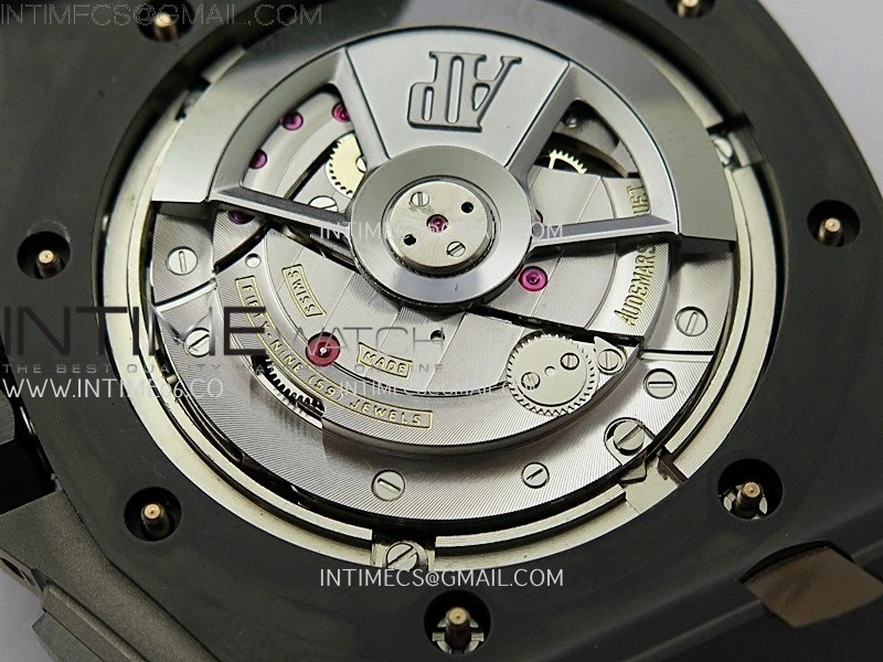 Royal Oak Offshore 44mm Black Ceramic TKF 1:1 Best Edition Black RG Dial on Black Rubber Strap A3126