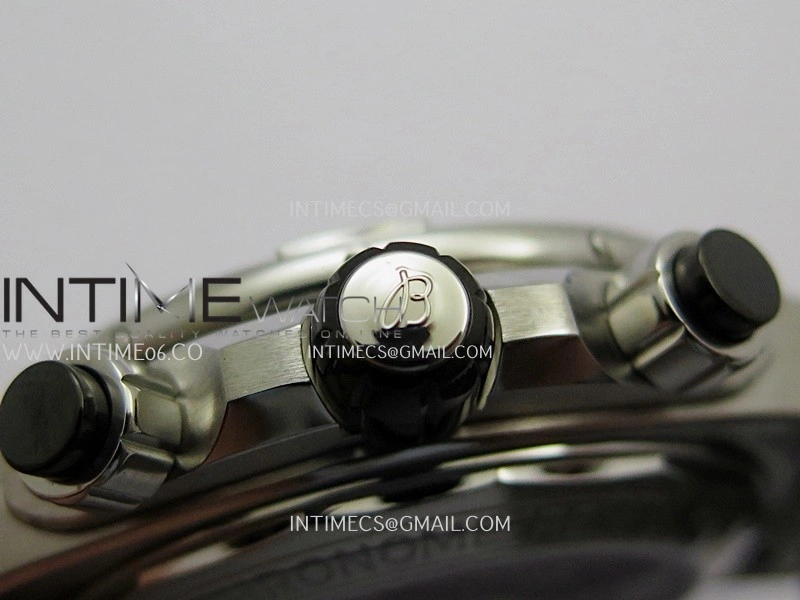 Chronomat B01 44mm SS TF 1:1 Best Edition Black Dial Pink Inner On SS Bracelet A7750 To Cal.01