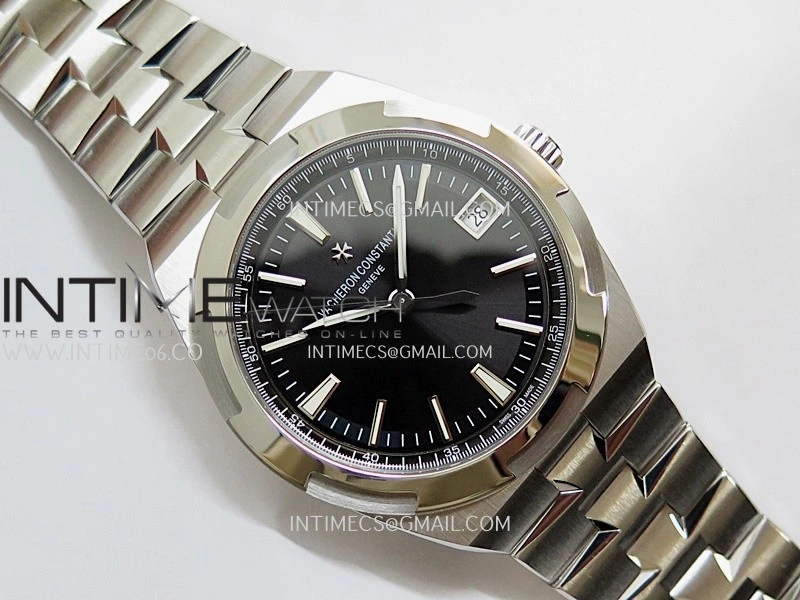 Overseas 4500V SS ZF 1:1 Best Edition Black Dial On SS Bracelet Asian Super Clone 5100 V2