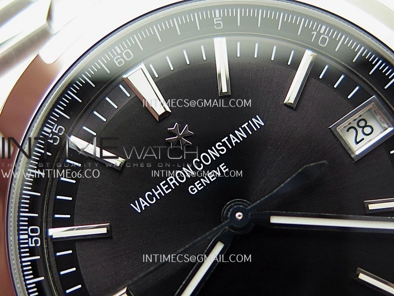 Overseas 4500V SS ZF 1:1 Best Edition Black Dial On SS Bracelet Asian Super Clone 5100 V2