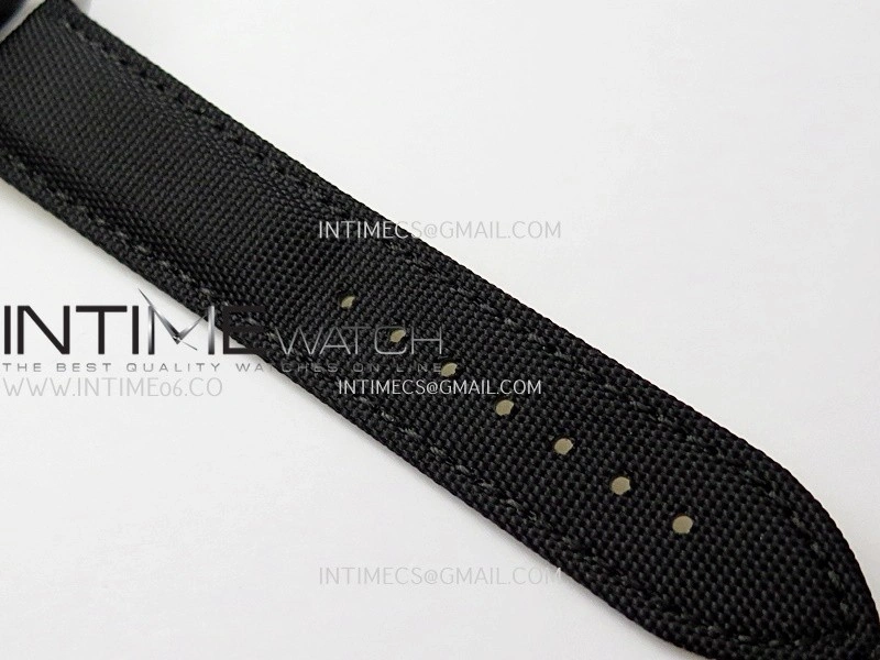 Avenger Chronometer 45mm Red GMT Hand SS B50F 1:1 Best Edition Black Dial On Black Nylon Strap A2836