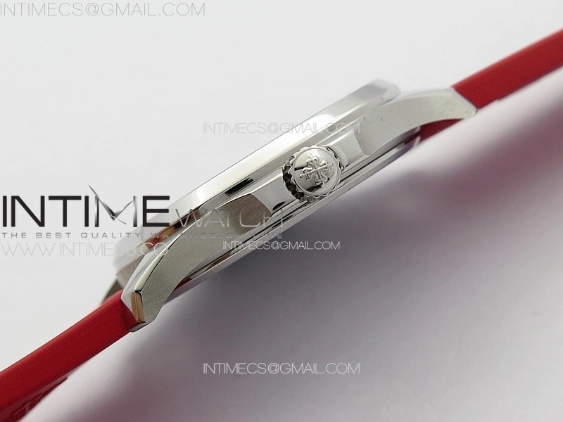 Aquanaut 5067A SS PPF 1:1 Best Edition Red Textured Dial on Red Rubber Strap RONDA Quartz