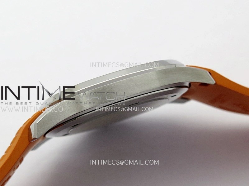 Aquanaut 5167 SS DDF 1:1 Best Edition Black Dial On Orange Rubber Strap Super Clone DD324