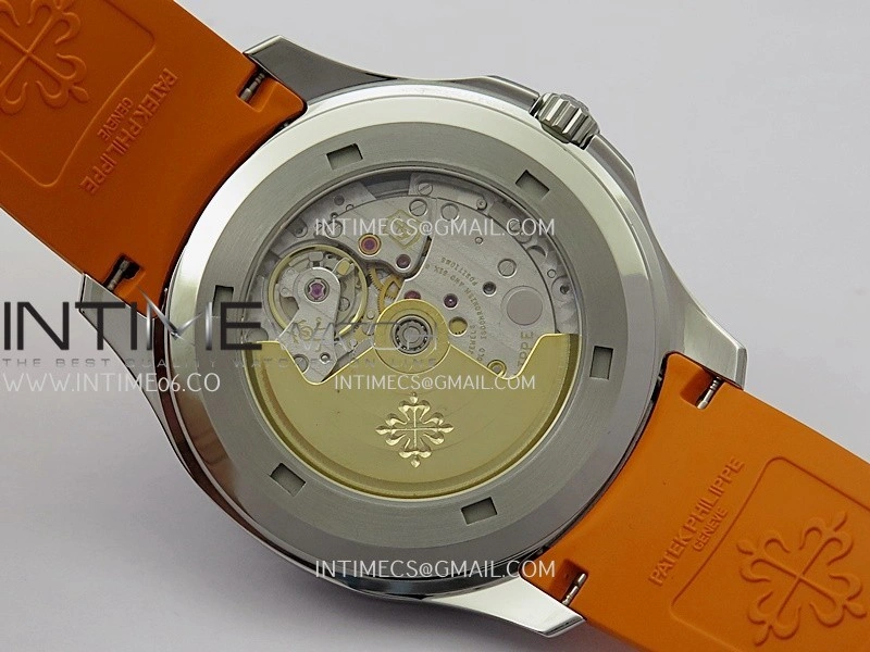 Aquanaut 5167 SS DDF 1:1 Best Edition Black Dial On Orange Rubber Strap Super Clone DD324