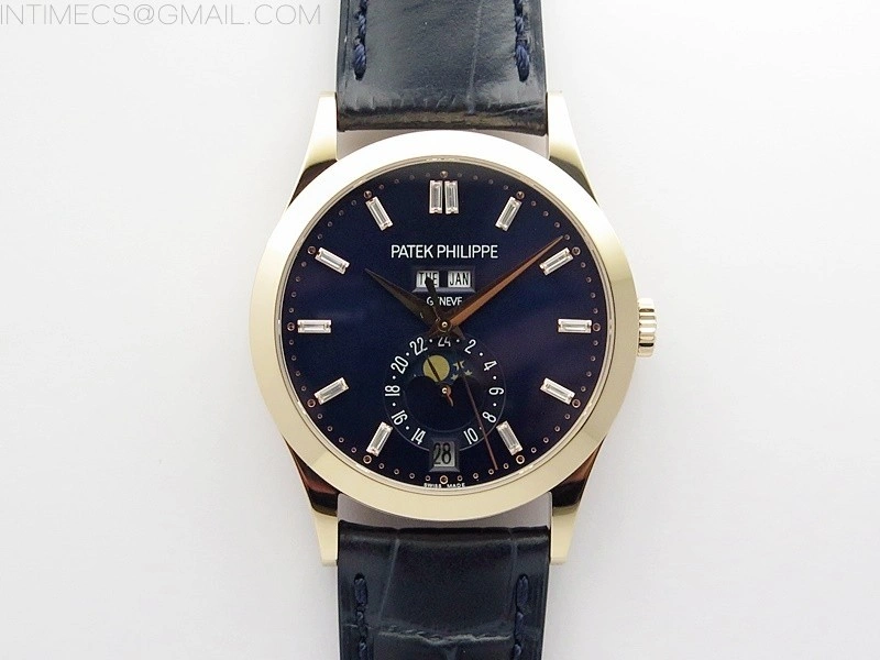 Annual Calendar Complications 5396 RG GRF Best Edition Blue dial T Crystal Markers on Blue leather strap A324