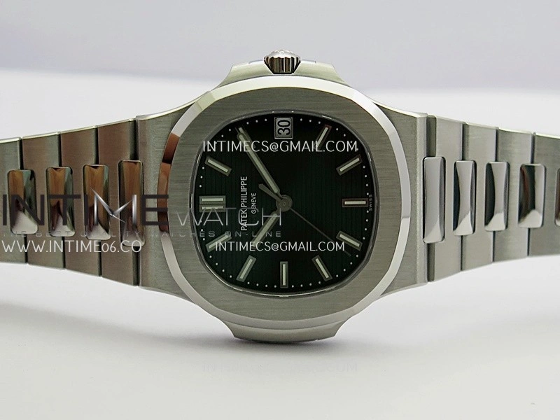 Nautilus 5711 1A SS VF 1:1 Best Edition Green Textured Dial On SS Bracelet Super Clone 324