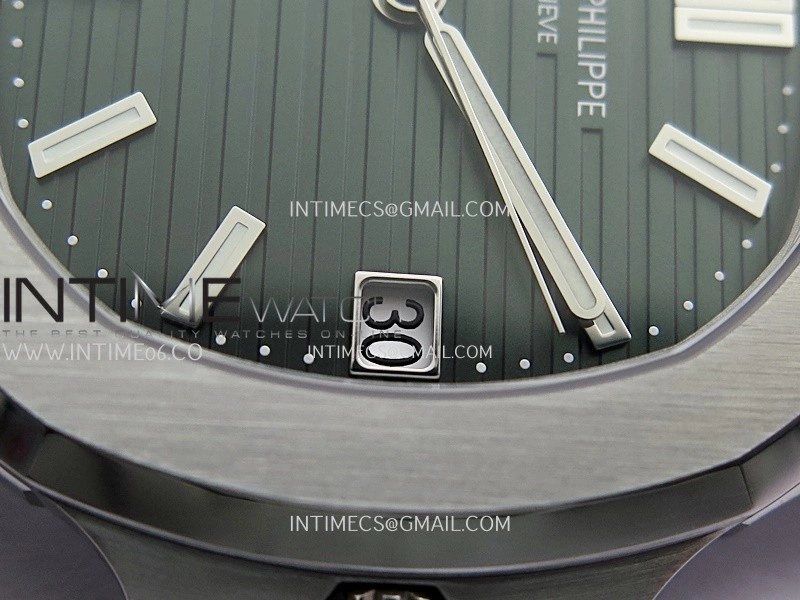 Nautilus 5711 1A SS VF 1:1 Best Edition Green Textured Dial On SS Bracelet Super Clone 324