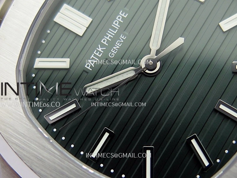Nautilus 5711 1A SS VF 1:1 Best Edition Green Textured Dial On SS Bracelet Super Clone 324