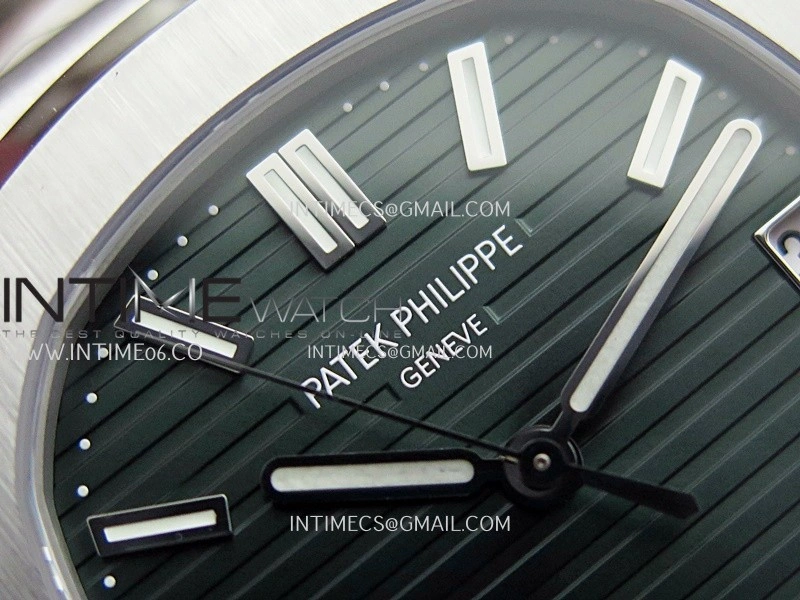 Nautilus 5711 1A SS VF 1:1 Best Edition Green Textured Dial On SS Bracelet Super Clone 324