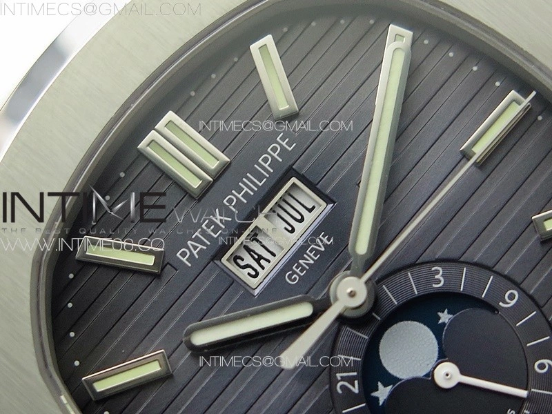 Nautilus 5726 Full Function SS PPF 1:1 Best Edition Blue Dial on Blue Rubber Strap PPF324