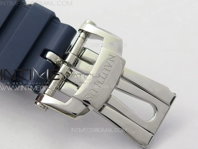 Nautilus 5726 Full Function SS PPF 1:1 Best Edition Blue Dial on Blue Rubber Strap PPF324