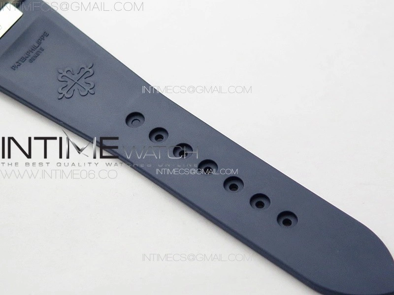 Nautilus 5726 Full Function SS PPF 1:1 Best Edition Blue Dial on Blue Rubber Strap PPF324