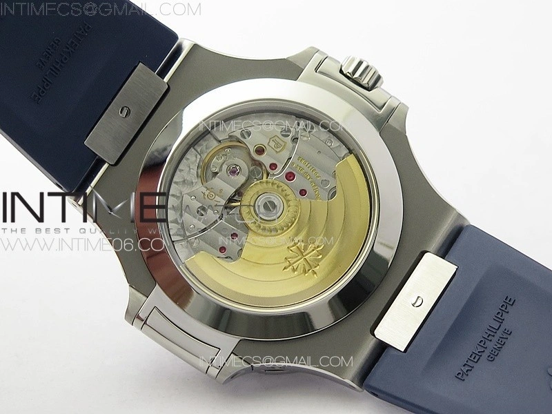 Nautilus 5726 Full Function SS PPF 1:1 Best Edition Blue Dial on Blue Rubber Strap PPF324