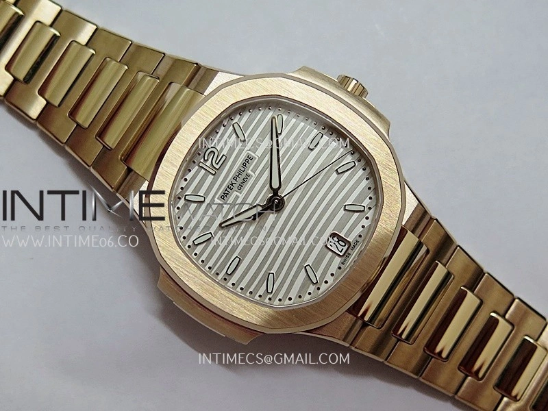 Nautilus 7118 Ladies RG DDF 1:1 Best Edition Silver Dial On RG Bracelet Super Clone DD324