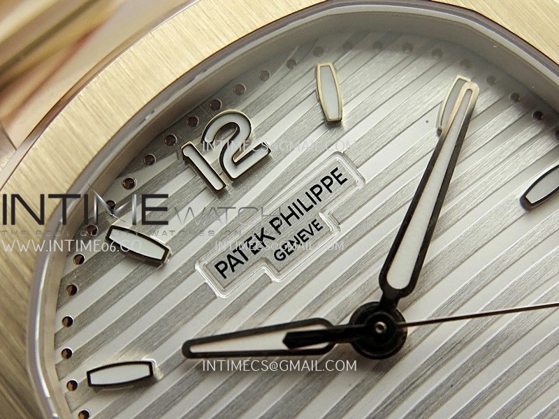 Nautilus 7118 Ladies RG DDF 1:1 Best Edition Silver Dial On RG Bracelet Super Clone DD324