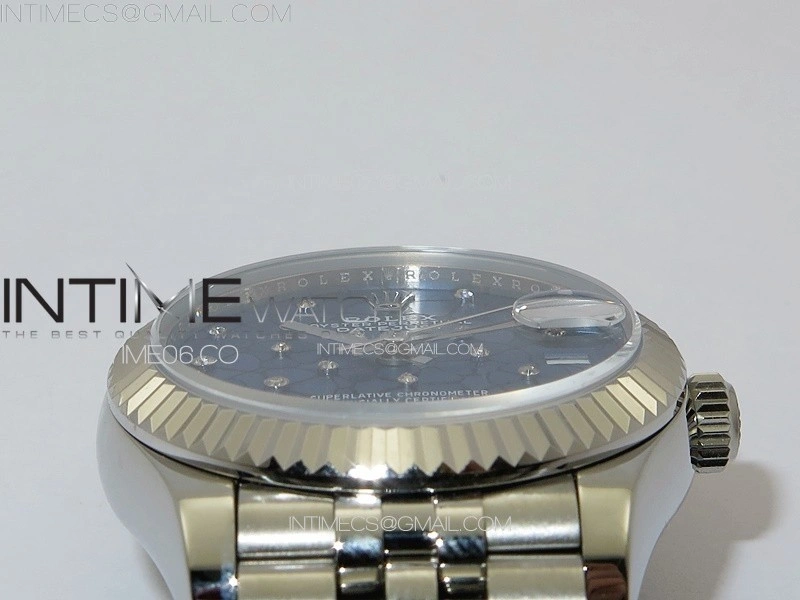 DateJust 31mm 72610 SS APSF Best Edition Blue Flowers Crystals Dial on Jubilee Bracelet A2824