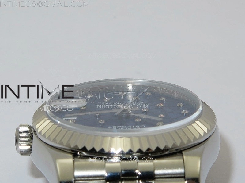 DateJust 31mm 72610 SS APSF Best Edition Blue Flowers Crystals Dial on Jubilee Bracelet A2824
