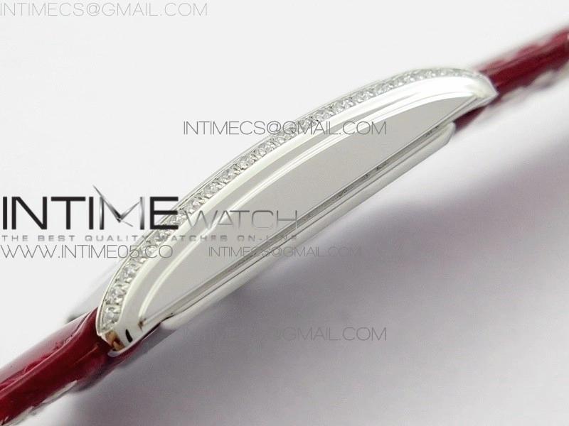 Doloevita SS Crystal Bezel 8848F 1:1 Best Edition Ivory White Textured Dial On Red Leather Strap Cal.L178.2