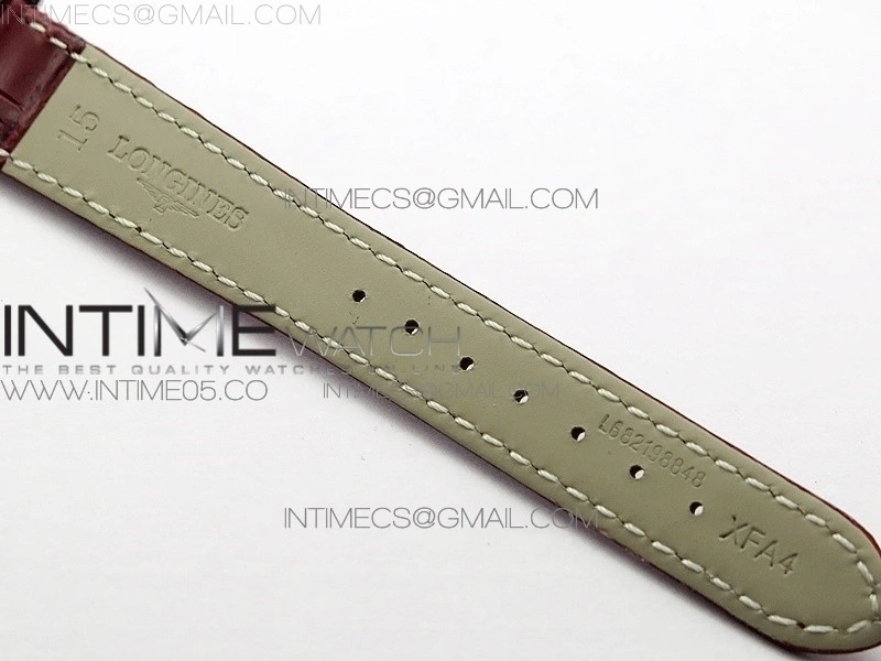 Doloevita SS Crystal Bezel 8848F 1:1 Best Edition Ivory White Textured Dial On Red Leather Strap Cal.L178.2