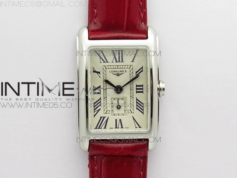Doloevita SS 8848F 1:1 Best Edition Ivory White Textured Dial On Red Leather Strap Cal.L178.2