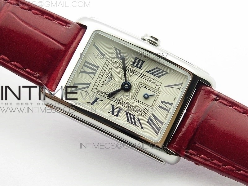 Doloevita SS 8848F 1:1 Best Edition Ivory White Textured Dial On Red Leather Strap Cal.L178.2