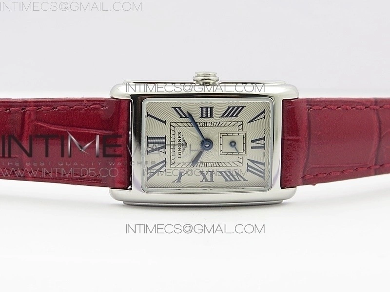 Doloevita SS 8848F 1:1 Best Edition Ivory White Textured Dial On Red Leather Strap Cal.L178.2