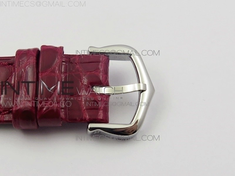 Panthère Secrete Ladies 27mm SS 8848F 1:1 Best Edition White Dial Diamonds Bezel on Red Croco Strap Ronda Quartz