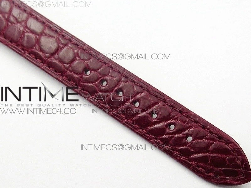 Panthère Secrete Ladies 27mm SS 8848F 1:1 Best Edition White Dial Diamonds Bezel on Red Croco Strap Ronda Quartz