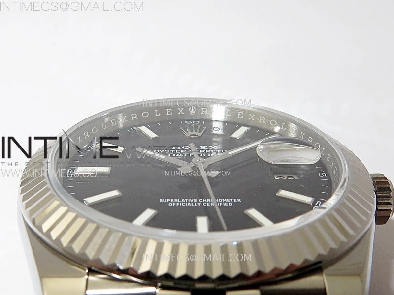 DateJust 41mm 126334 904 SS ARF 1:1 Best Edition Black Dial Sticks Markers on Jubilee Bracelet SH3235