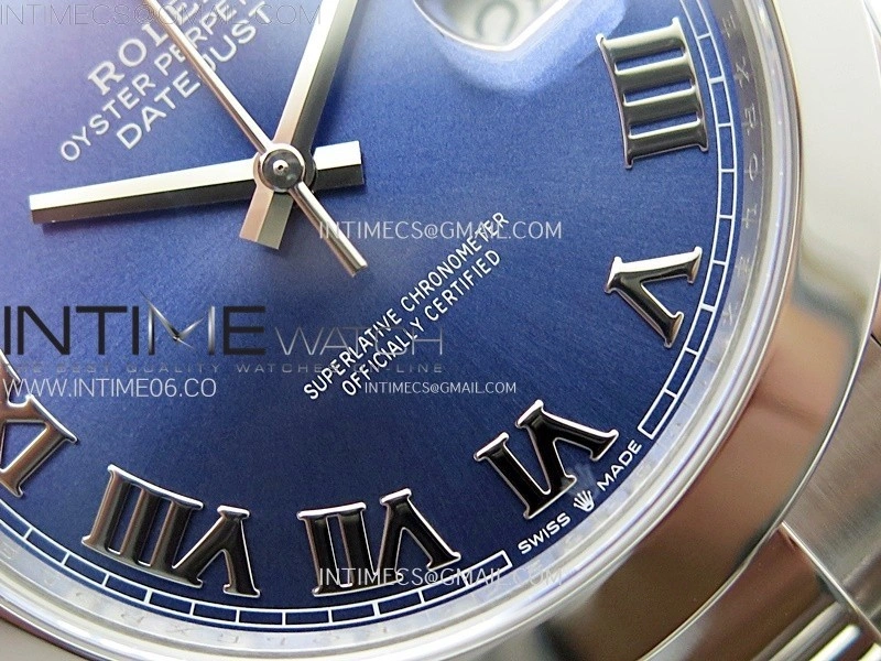 DateJust 41mm 126300 904 SS AR+F V2 1:1 Best Edition Blue Dial Roman Markers on Oyster Bracelet DD3235