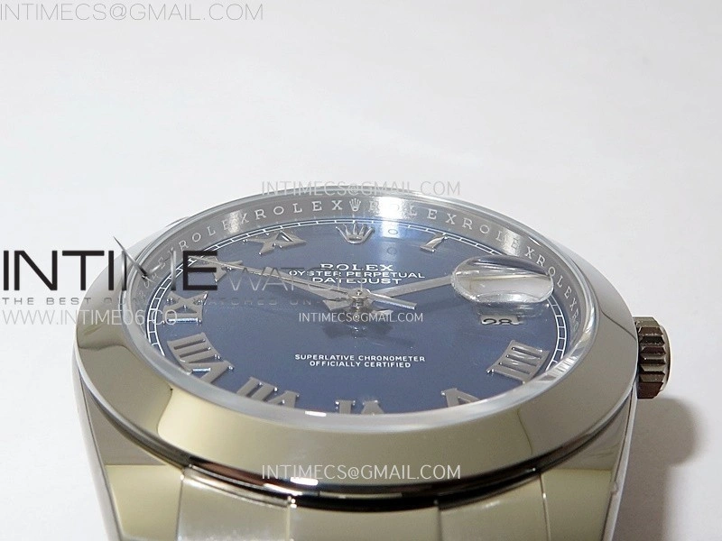 DateJust 41mm 126300 904 SS AR+F V2 1:1 Best Edition Blue Dial Roman Markers on Oyster Bracelet DD3235