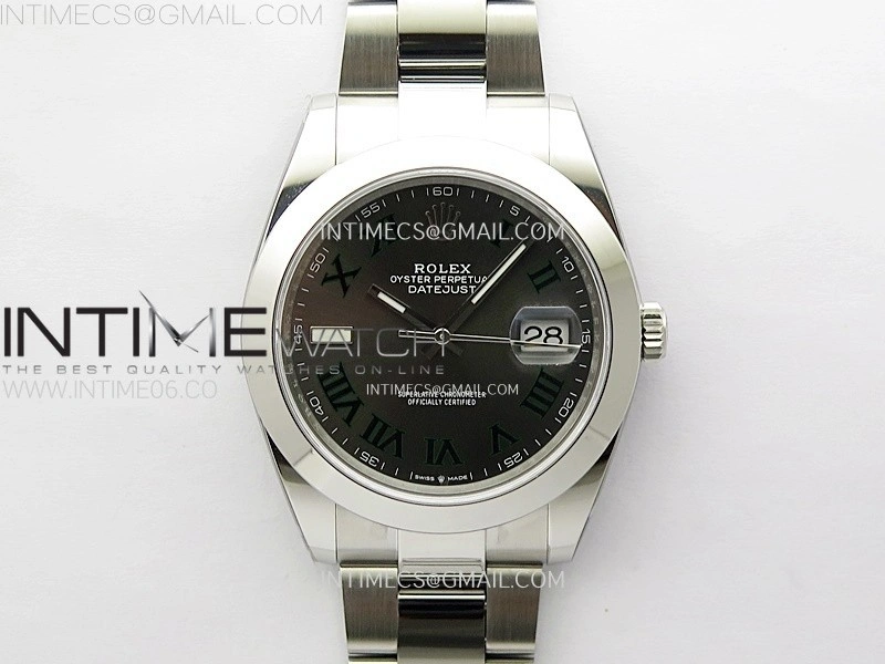 DateJust 41mm 126300 904 SS AR+F V2 1:1 Best Edition Gray Dial Roman Markers on Oyster Bracelet DD3235