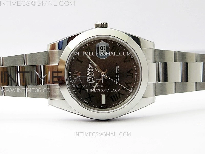DateJust 41mm 126300 904 SS AR+F V2 1:1 Best Edition Gray Dial Roman Markers on Oyster Bracelet DD3235