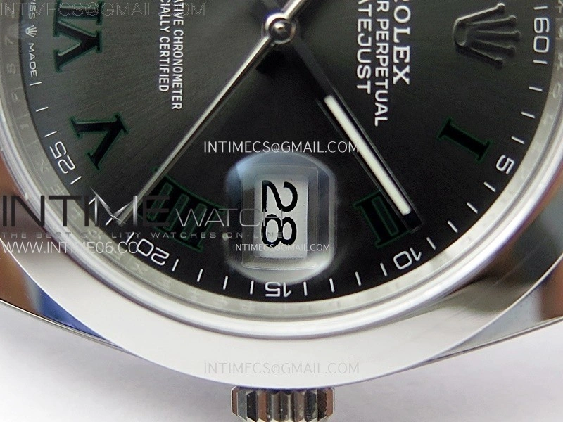 DateJust 41mm 126300 904 SS AR+F V2 1:1 Best Edition Gray Dial Roman Markers on Oyster Bracelet DD3235