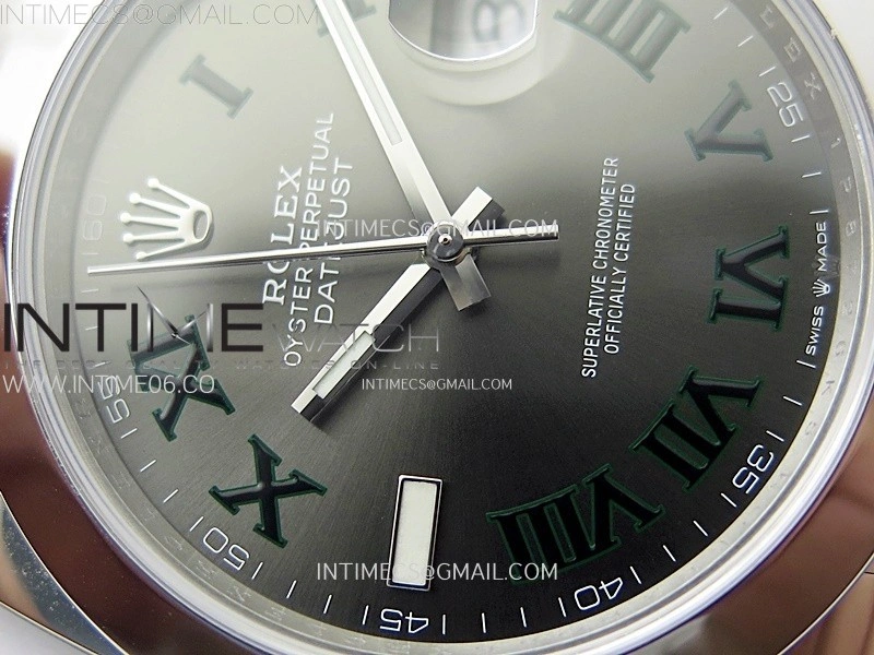 DateJust 41mm 126300 904 SS AR+F V2 1:1 Best Edition Gray Dial Roman Markers on Oyster Bracelet DD3235
