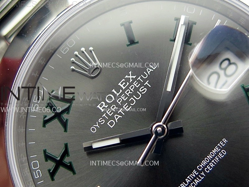 DateJust 41mm 126300 904 SS AR+F V2 1:1 Best Edition Gray Dial Roman Markers on Oyster Bracelet DD3235