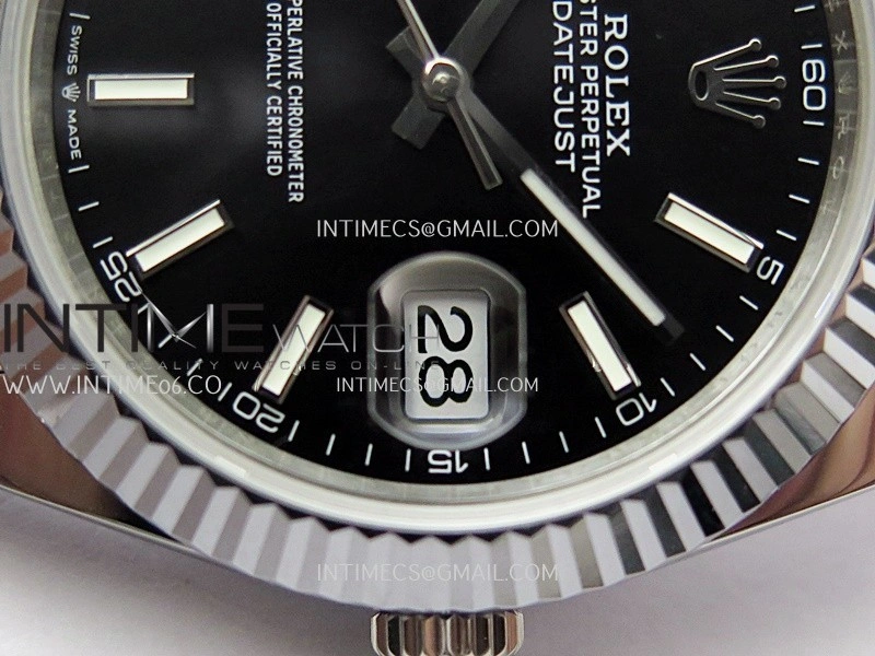 DateJust 41mm 126334 904 SS QF V2 1:1 Best Edition Black Dial Stick Marker On Jubilee Bracelet SH3235