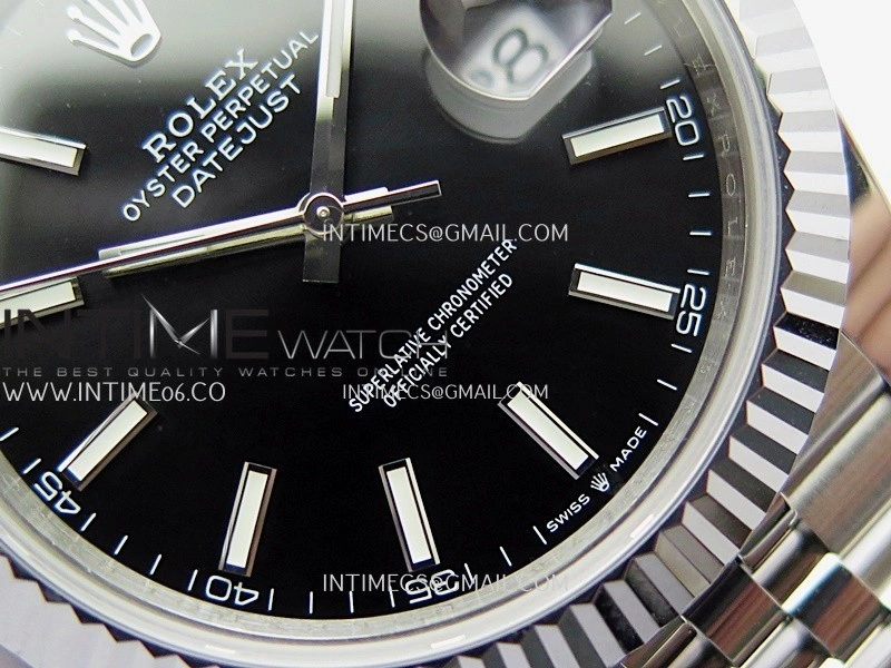 DateJust 41mm 126334 904 SS QF V2 1:1 Best Edition Black Dial Stick Marker On Jubilee Bracelet SH3235