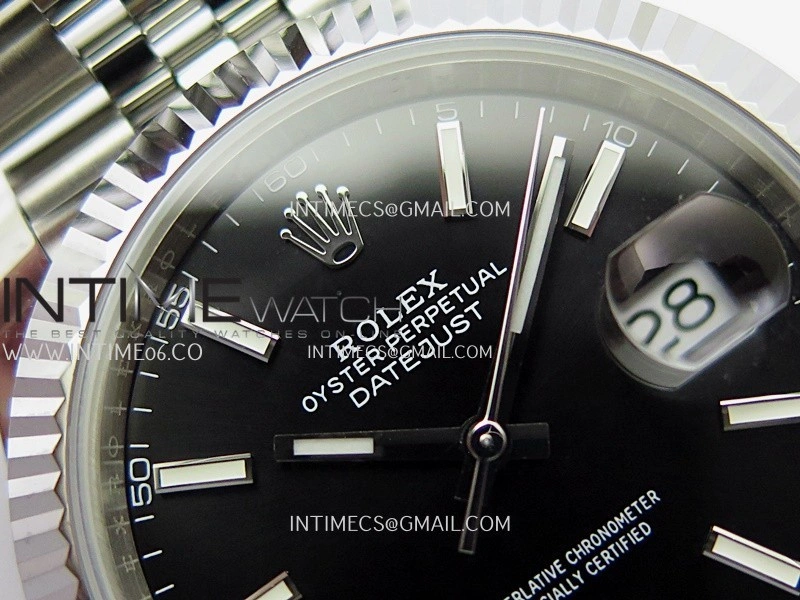 DateJust 41mm 126334 904 SS QF V2 1:1 Best Edition Black Dial Stick Marker On Jubilee Bracelet SH3235