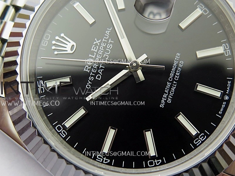 DateJust 41mm 126334 904 SS QF V2 1:1 Best Edition Black Dial Stick Marker On Jubilee Bracelet SH3235