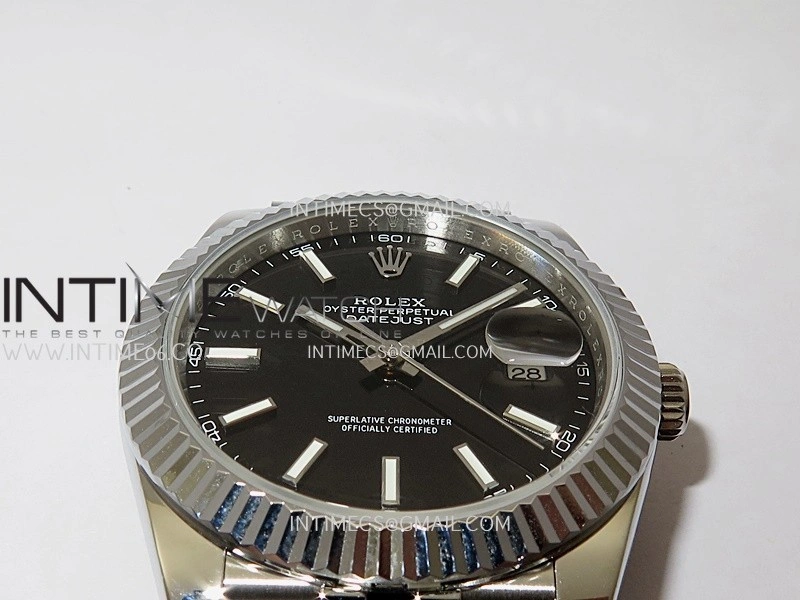 DateJust 41mm 126334 904 SS QF V2 1:1 Best Edition Black Dial Stick Marker On Jubilee Bracelet SH3235