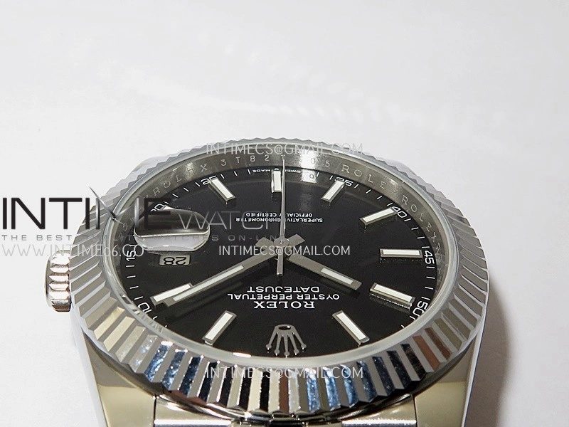 DateJust 41mm 126334 904 SS QF V2 1:1 Best Edition Black Dial Stick Marker On Jubilee Bracelet SH3235