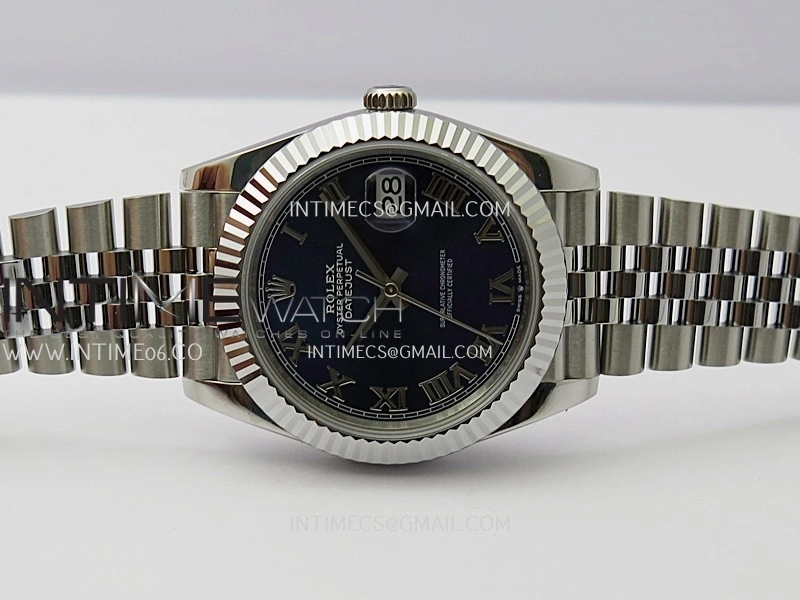DateJust 41mm 126334 904 SS QF V2 1:1 Best Edition Blue Dial Roman Markers On Jubilee Bracelet SH3235