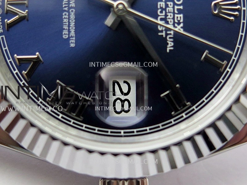 DateJust 41mm 126334 904 SS QF V2 1:1 Best Edition Blue Dial Roman Markers On Jubilee Bracelet SH3235