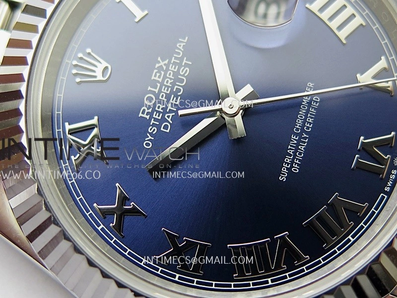 DateJust 41mm 126334 904 SS QF V2 1:1 Best Edition Blue Dial Roman Markers On Jubilee Bracelet SH3235