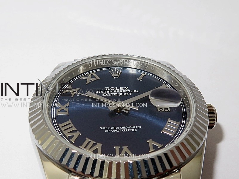 DateJust 41mm 126334 904 SS QF V2 1:1 Best Edition Blue Dial Roman Markers On Jubilee Bracelet SH3235