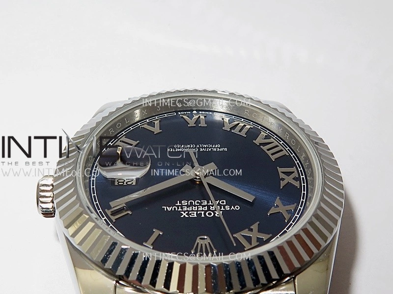 DateJust 41mm 126334 904 SS QF V2 1:1 Best Edition Blue Dial Roman Markers On Jubilee Bracelet SH3235